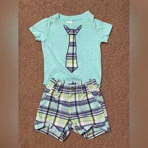 Gymboree 3-6 month matching onesie and short set